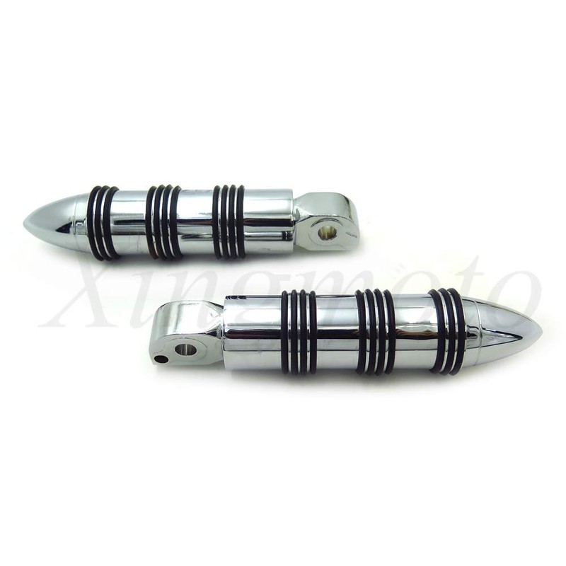 MT107+PA011 - Replacement of Chrome Rear FootPeg Compatible with 1995-2008