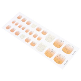 NOLITOY 1 Set Gel Nail Strip Gel Nail Sticker Nail Art Supplies with Nail File Wooden Stick