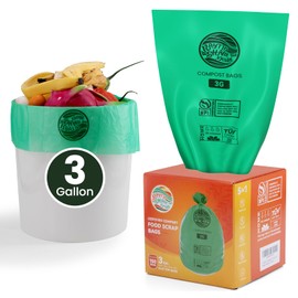 RAYTID Compost Bags 3 Gallon Extra Thick Compost Bags for Countertop Bin,150counts,Compostable Liner Bags,Small Kitchen Food Scrap Waste Bags,Certified by BPI,ASTM D6400 and OK compost HOME certified