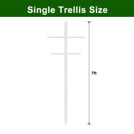 4PC 7FT Hollow T-shaped Climbing Trellis Stylish Design with High-Strength Support Easily Creates a Green Living WallSize: Size 7FT