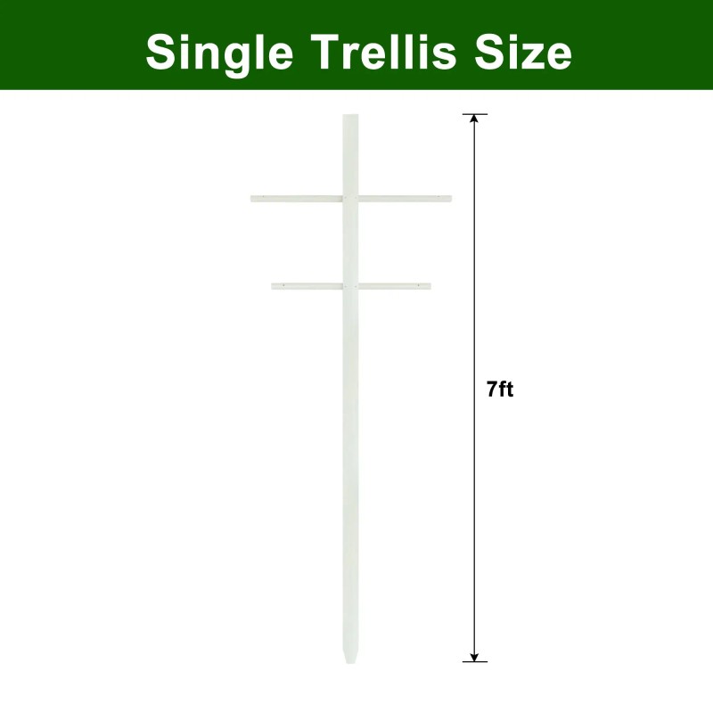4PC 7FT Hollow T-shaped Climbing Trellis Stylish Design with High-Strength