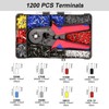 Ferrule Crimping Tool Kit, Ferrule Crimper Plier with 1200pcs Wire