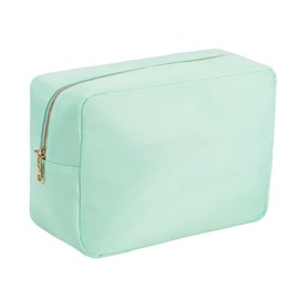 YogoRun Toiletry Kit XL Make up Bag Organizer Bag for Women Travel Bathroom Bag Nylon Cosmetic Pouch with Zipper Pocket (Mint,XL)