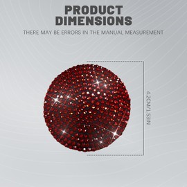 Bling Car Push to Start Button Cover, Engine Start Button Cover, Rhinestone Anti-Scratch Ignition Protective Cap, Crystal Push Start Button Ring Sticker Diamond Accessories for Women Girls (Red)