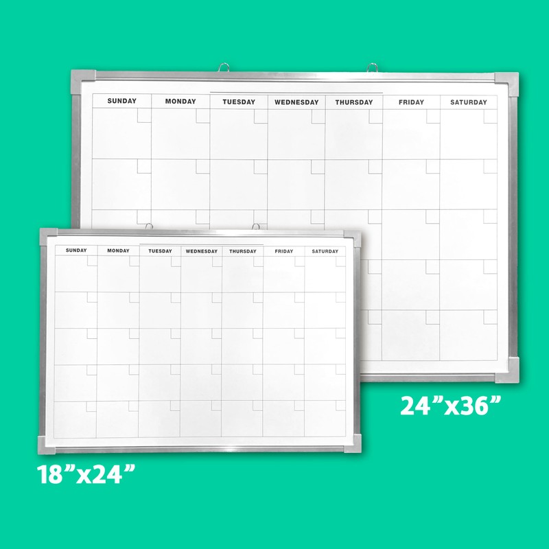 Flipside Products 18" x 24" Aluminum Framed Calendar Magnetic White
