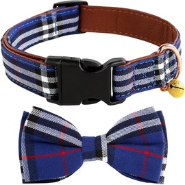 Yizepet Dog Collar with Bow Tie- Adjustable pet Collar for Dogs with Plastic Buckle Collar, Stylish Pattern for Small Medium or Large Boy and Girl Dog and Cat