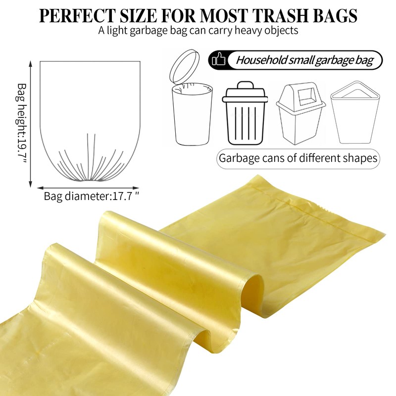 3 Rolls Small Trash Bags - 60 Counts Durable 4