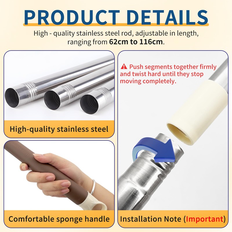 Window Handle Extension with Stick Hooks for Roof Windows, Window