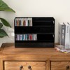 MyGift Modern Premium Black Acrylic Stackable CD Holder Racks with
