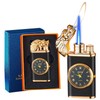 Torch Lighter, Exquisite Relief Dual Flame - Windproof Adjustable Jet