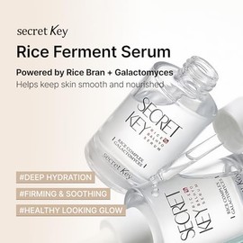 SECRETKEY - Suero de fermento de arroz, Galactomyces para piel de vidrio radiante, hidratante ligero y húmedo para el cuidado de la piel coreana, fórm