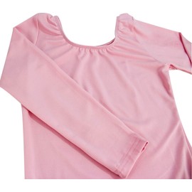 Furein Girls' Ballet Leotard with Long Sleeves, Crew Neck