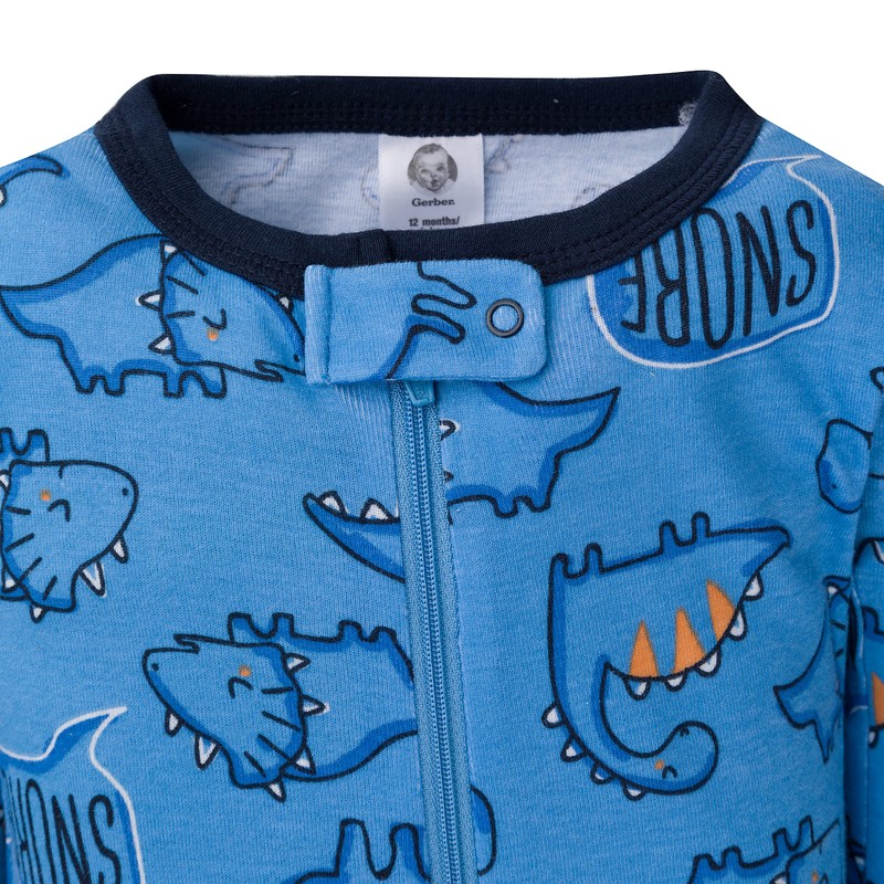 Gerber - Paquete de 2 Pijamas con pies para bebé,
