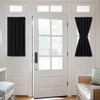 NICETOWN Black Short Curtains 2 Panels for Window/French Door, Rod