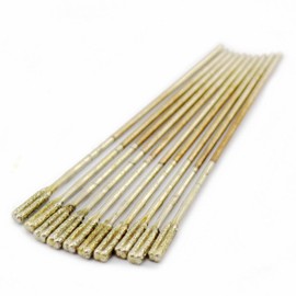 JINGLING - Brocas lapidarias de diamante de 2,2 mm, herramientas de joyería con punta micro sólida, para piedra de roca, paquete de 20 unidades