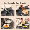 Hapivida Pancake Pan, Fried Egg Burger Pan with Handle, 4