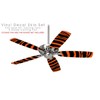 Zebra Orange - Ceiling Fan Skin Kit fits most 42