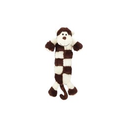 Dog Toys Squeaker Mat Plush Animal Themed Soft Stuffed Tug Play Toss Cuddle Fun (16 1/2 Inch Safari Monkey)