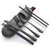 Yotsuba Travel Cutlery Set, 8pcs Portable Stainless Tableware Dinnerware Travel