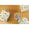 Purely Home Yellow Sunflowers Sugar Storage Canister - White Metal