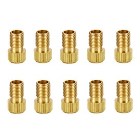10 PCS Valve Core Pump Adapter Solid Brass Presta Valve Adapter to Convert Presta to Schrader Bike Pump Adapter with Seal Rings Adapter Converter for Bikes