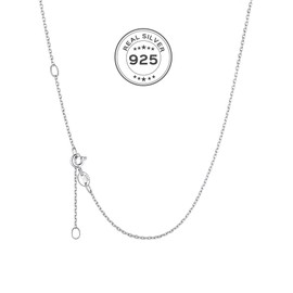 ChicSilver 925 Silver Chain for Women Girls Solid Anchor Chain 1.1 mm/1.5 mm, Sterling Silver Rolo Chain Necklace with Gift Box for Valentine's Day Birthday