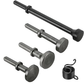 AMGSH 5 pcs Smoothing Air Hammer Bits Tool Kit, Pneumatic Air Hammer Attachments 0.401'' (10mm) Shank Heavy Duty Air Hammer Chisels Extended Length Pneumatic Hammer Bit with Spring