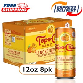 Topo Chico Sabores Tangerine with Ginger Extract 12oz 8pk