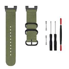Nylon Strap Watch Band Compatible with Casio SGW 100/SGW-200/GW-3000B/GW-3500B,Replacement Sport Strap for Men & Women (Army Green)