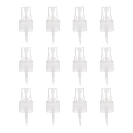 uxcell 12 Pcs Clear Spray Top, 20/410 Fine Mist Sprayer Reusable Replacement Spray Bottle Pump Stripe Plastic Top for Essential Oil Hair and Body Sprays Bottle