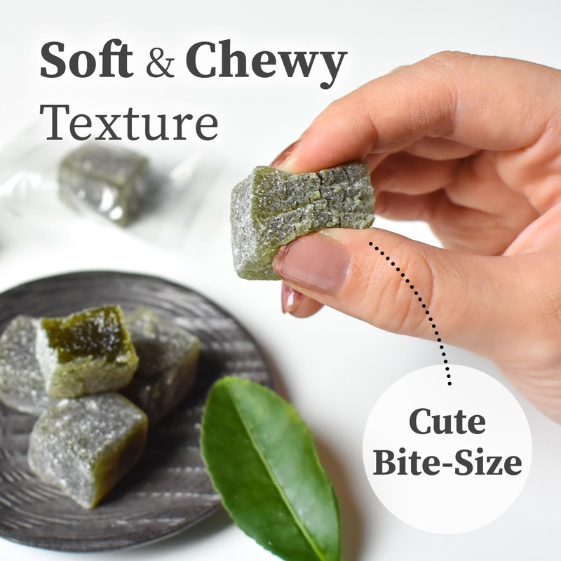 YAMASAN KYOTO UJI Japanese Matcha Agar Mochi Candy, Soft and