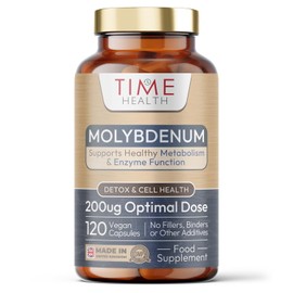 Molybdenum 200ug High Strength - Metabolic Health & Detoxifiation - Capsules - UK Made Supplement - GMP - Vegan
