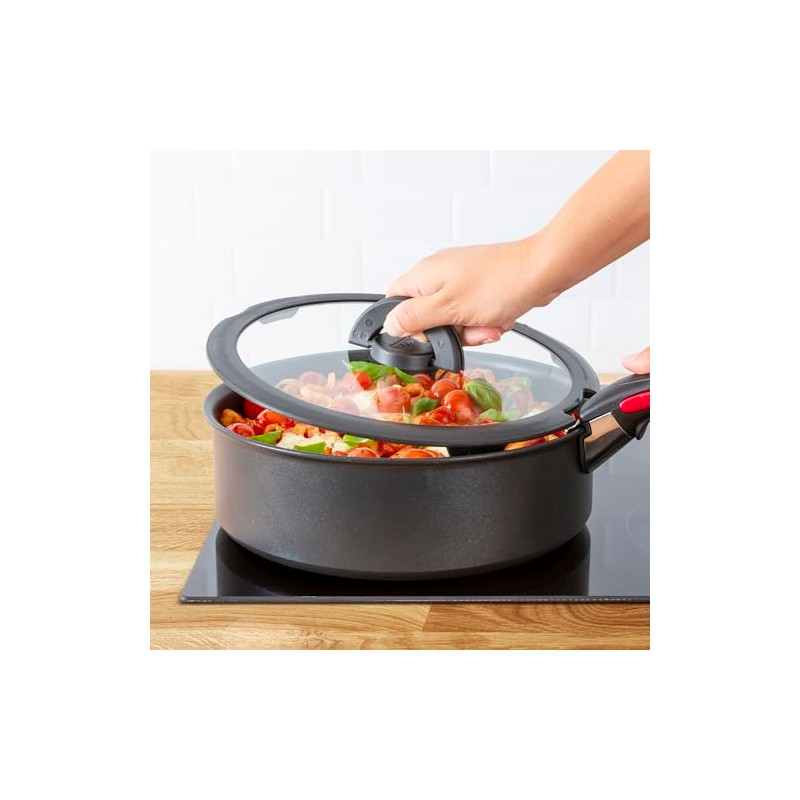Tefal Ingenio L9846554 Glass Lid 24 cm, Easy to Store,