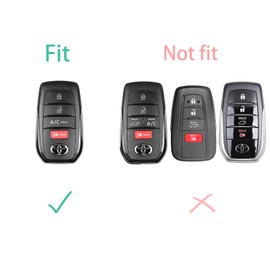 Bucktlulet Key Fob Cover for Toyota bZ4X / Subaru Solterra, 4-Button Smart Key Protector with AC, TPU Gradient Starry Blue Case with Braided Keychain & Quick-Release D-Ring