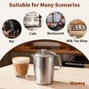 YOKUGO Stainless Steel Pitcher with Lid 2L, 70 oz Metal