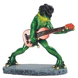 ICE ARMOR 6" H Musician Frog Statue Frog with Guitar Funny Animal Decoration Figurine Office Desk/Home/Living Room/Table Decor, Perfect House Warming Gifts for New Home
