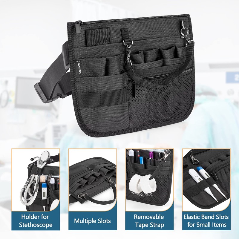 Damero Nurse Belt Pouch Belt Bag for Stethoscopes, Bandage Scissors