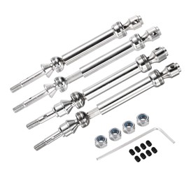 sourcing map 4Pcs 1/10 RC Drive Shaft Front and Rear CVD Drive Shafts Metal Universal Replacement Upgrade Parts for 1/10 RC Cars,110-138mm