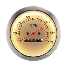 Velocímetro mecánico clásico de 85 mm con medidor de Motor, Red Pointer