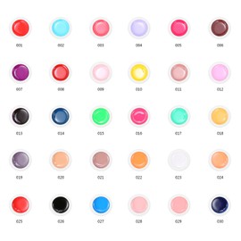 Bestauty 30 Color Nail Polish Nail Art Pigment Set Nail Glue UV Gel Builder Polish Solid Glue Extension Gel With One Nail Brush