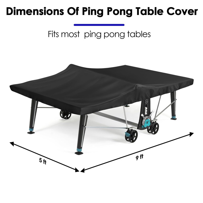Saking Ping Pong Table Cover, 600D Heavy Duty Waterproof Table