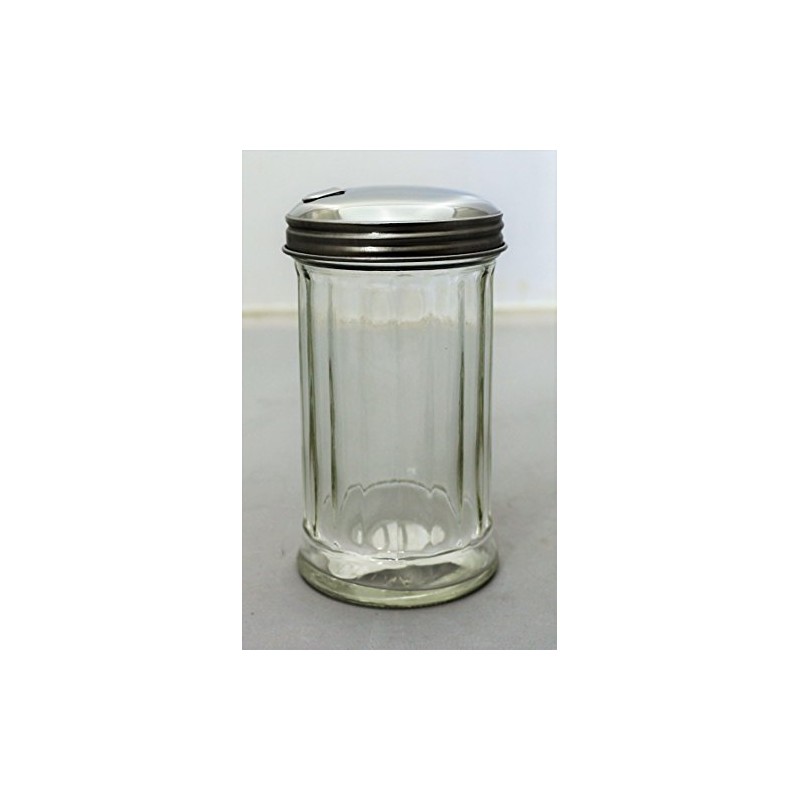 PADERNO Zuckerstreuer aus Glas, Deckel aus Edelstahl, Lieferumfang 1 Stück