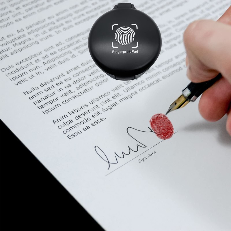Fingerprint Ink Pad,Red Thumbprint Ink Pad for Notary Supplies Portable