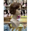 Leona Wigs Peluca Oncológica Corta Castaño 100% Cabello Humano
