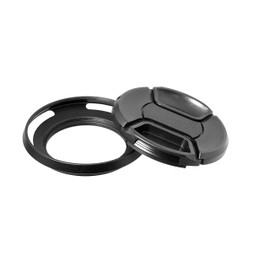 Fotasy 52mm Slim Low Profile Designed Metal Curved Metal Screw-in Lens Hood Shade for Leica Leitz Voigtlander Canon Fuji Nikon Olympus Panasonic Pentax Sony, 52 mm Hood