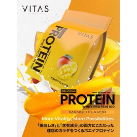 VITAS Whey Protein 100 Mango Flavor WPC Protein Made in Japan 1kg