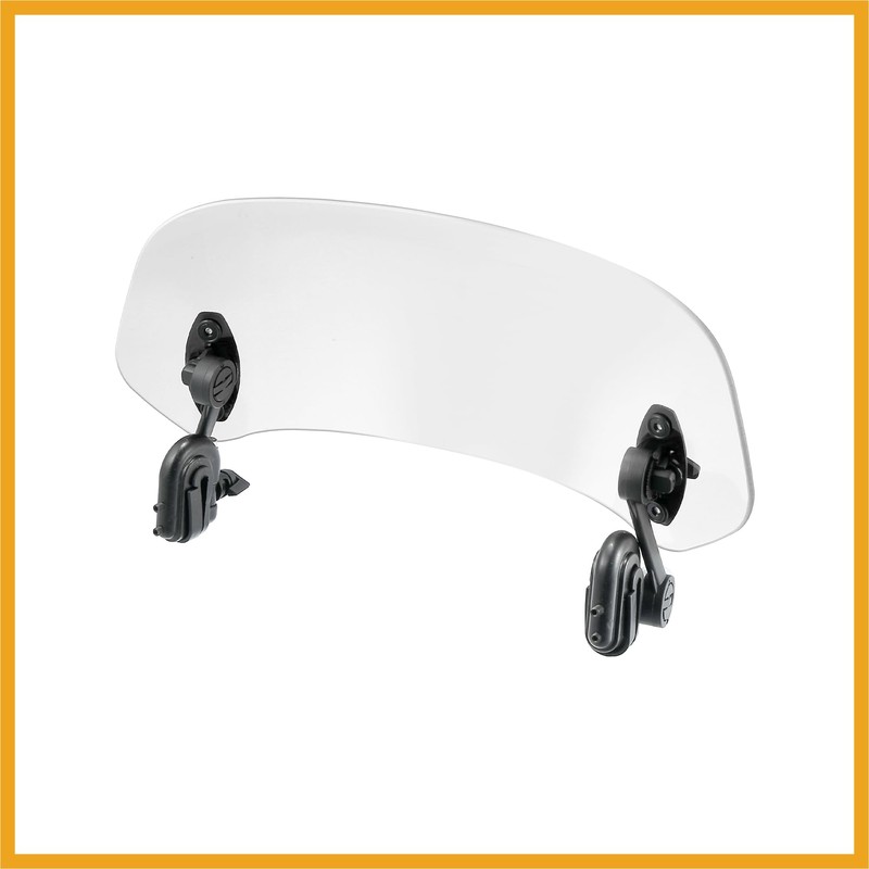 Partuto 28.5cm Motorcycle Windshield Motorcycle Wind Deflector Clear Lens Adjustable