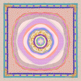 Marettra Maretra The Sea Life Cotton Square Scarf
