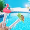2 Packs Floating Pool Thermometer, Flamingo & Turtle Design Large