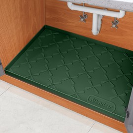 SIKADEER 19" x 19" Under Sink Mat Waterproof, Silicone Mat Kitchen Drawer Shelf and Cabinet Liner, Sink Protector for Kitchen Organizers and Storage, Boot Tray Pet Food Mats